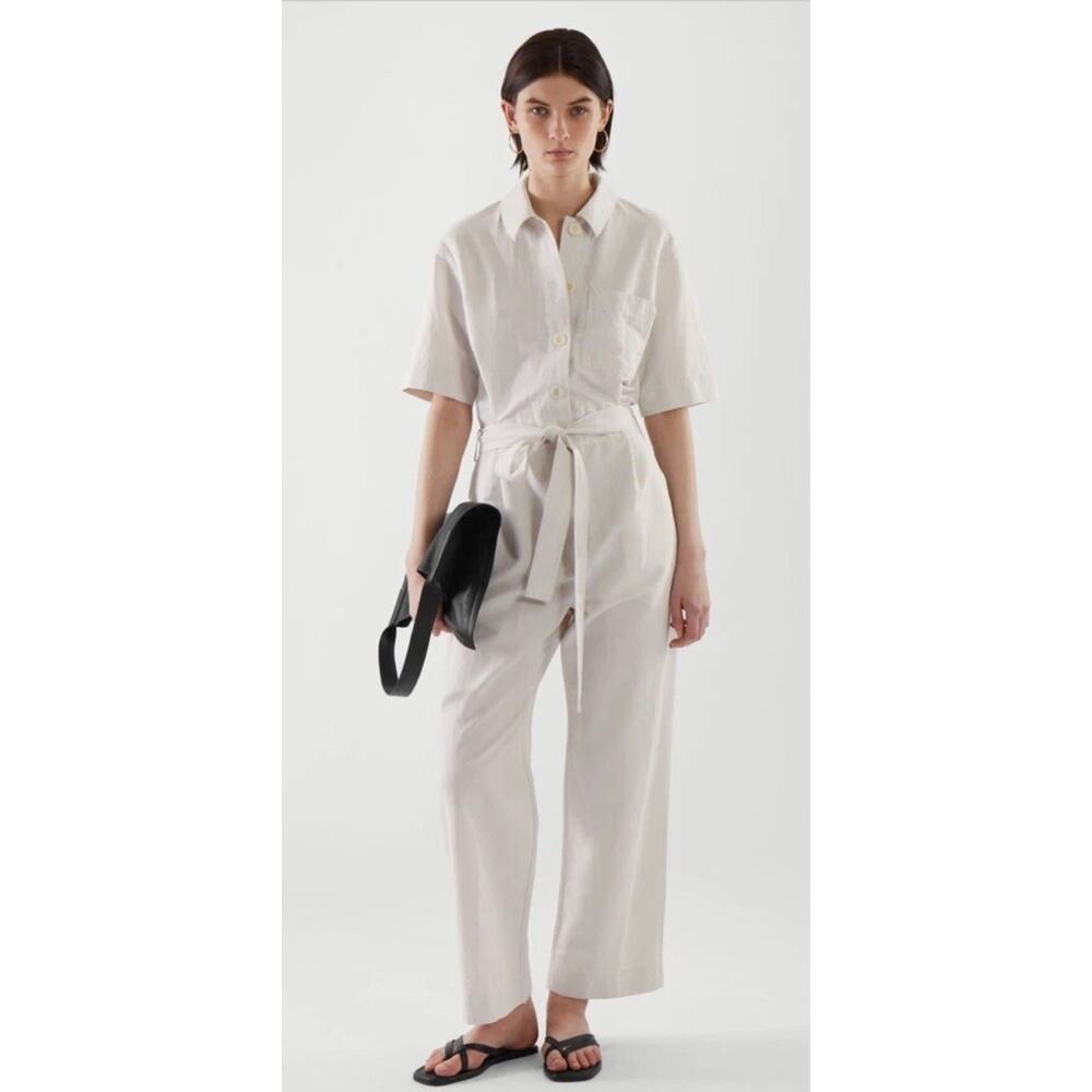 COS Linen Cotton Jumpsuit Minimalist Coastal Utility